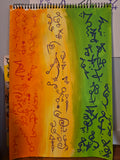 Handmade Light Code Painting| Original Spiritual Abstract Art| Colorful Energy Glyph Wall Decor
